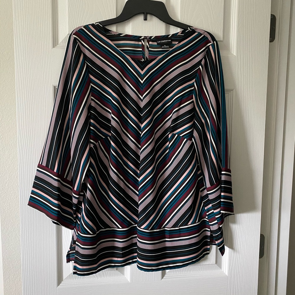 Liz Claiborne Career Striped Top
